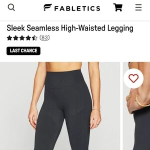 Fabletics Medium High-Waisted Leggings Seamless Midnight Color